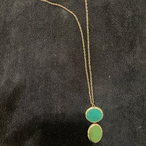 Gold green tones necklace